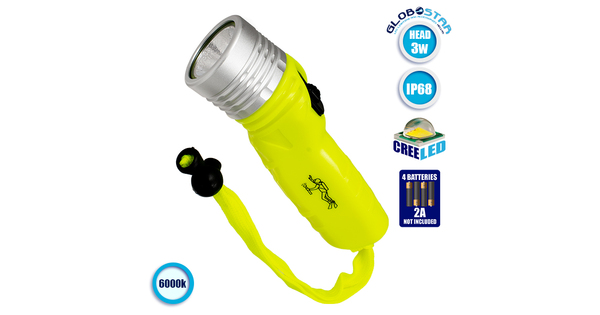 79027 Αδιάβροχος Καταδυτικός Φακός IP68 3 Watt COB