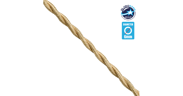 77624 Πλεκτό Υφασμάτινο Καλώδιο 2 x 0.75mm² Μπέζ