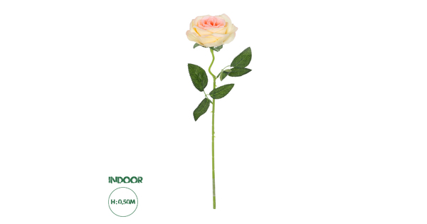 Artificial Garden CHAMPAGNE ROSE BRANCH 21141 Τεχνητό Διακοσμητικό Κλαδί Σαμπανιζέ Τριαντάφυλλο Y50cm