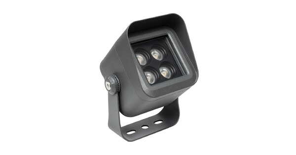 FLOODVIRA GLB-103-0032 Προβολέας Σποτ Wall Washer LED 8W 720lm 24° AC 220-240V Αδιάβροχο IP65 Θερμό Λευκό 2700K - Sanan SMD Chip - Γκρι Ανθρακί Ματ - Μ11 x Π9 x Υ15cm - 3 Χρόνια Εγγύηση