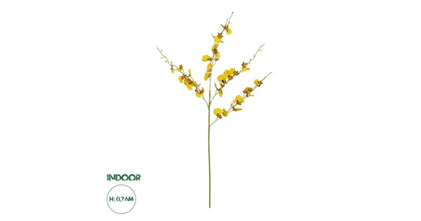 Artificial Garden YELLOW SPRING ORCHIDIUM BRANCH 21415 Τεχνητό Διακοσμητικό Κλαδί Κίτρινη Ορχιδέα Y76cm