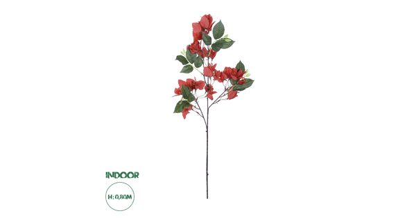 Artificial Garden BOUGAUVILLEA BRANCH 20645 Τεχνητό Διακοσμητικό Κλαδί Μπουκανβίλιας Κόκκινο Κεραμιδί Y80cm