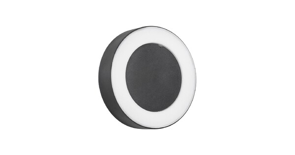 LINEART GLB-103-0038 Φωτιστικό Τοίχου / Απλίκα LED 18W 1620lm 120° AC 220-240V Αδιάβροχο IP65 Θερμό Λευκό 2700K - Sanan SMD Chip - Μαύρο Ματ - Μ20 x Π4.5 x Υ20cm - 3 Χρόνια Εγγύηση