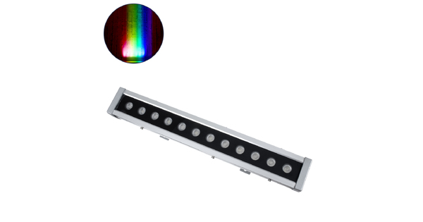 WASHER-DAIA S-90997 Μπάρα Φωτισμού Wall Washer LED 96W 10080lm 30° AC 230V Αδιάβροχο IP65 Μ52 x Π7.5 x Υ7cm Πολύχρωμο 4in1 RGBW DMX512 Display on Body - Ασημί