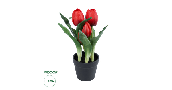 Artificial Garden RED TULIP 21094 Διακοσμητικό Φυτό Κόκκινη Τουλίπα Υ23cm