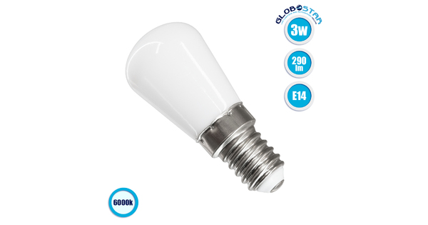 76057 Λάμπα E14 S6 LED SMD 2835 3W 290lm 320° AC 230V Ψυγείου Ψυχρό Λευκό 6000K
