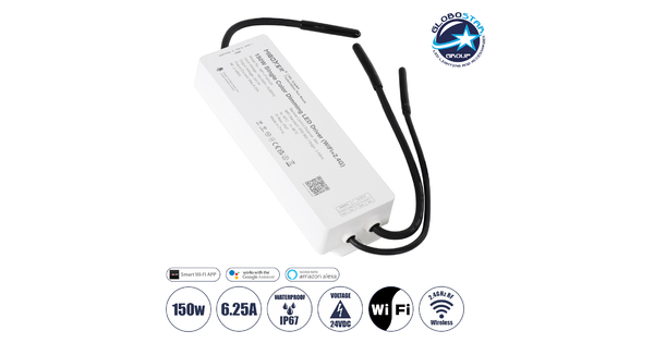 71438 Ασύρματο RF 2.4Ghz Μεταλλικό Τροφοδοτικό SELV Smart Controller Mi-Light WP1-P150V24 Wireless WiFi για Μονόχρωμα Προϊόντα LED 150W 6.25A - AC 220-240V σε DC 24V - Αδιάβροχο IP67 Μ22.5 x Π7 x Υ3.5cm - 3 Years Warranty