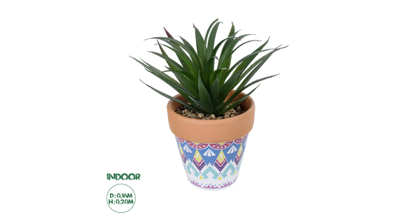 Artificial Garden SUCCULENT SANSEVIERIA POTTED PLANT 21047 Διακοσμητικό Φυτό Σανσεβιέρια  Φ16x Υ20cm