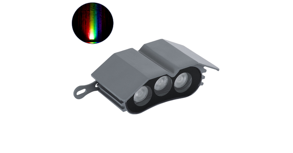 TREELIGHT-ZINA S-90982 Κυρτή Μπάρα Φωτισμού Wall Washer με Αντιθαμβωτική Γρίλια Ειδική για Φυτά - Δέντρα LED 3W 255lm 30° DC 24V Αδιάβροχο IP65 L11 x W6.5 x H5cm με Αυτόματα Προγράμματα Εναλλαγής Χρωμάτων Πολύχρωμο RGBW - Γκρι Ανθρακί - 3 Years