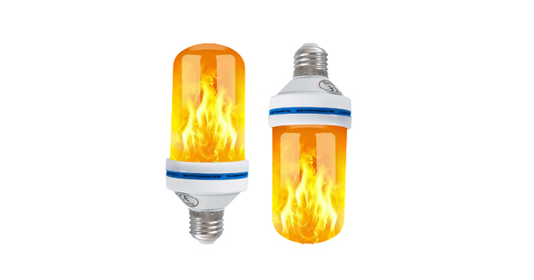 76075 Λάμπα LED E27 Summer Flame Flickering Fire Burning Effect Peaceful Romantic and Relax 9W 450lm 320° AC 85-265V με 4 Λειτουργίες Εφέ και Αναστροφή Φλόγας Θερμό Λευκό 1800K