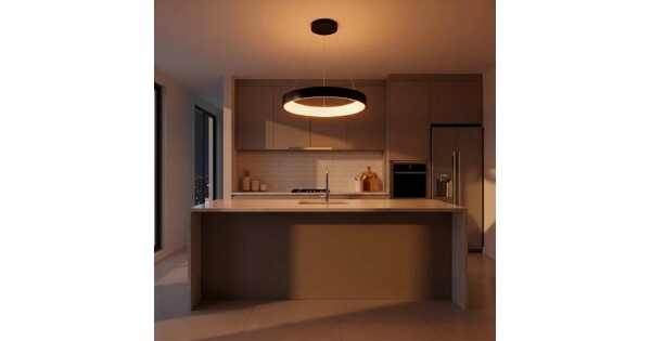 kelvo® SALEM KLV-101-0289 Κρεμαστό Φωτιστικό Οροφής LED 105W 10500lm 120° AC 220-240V IP20 Ρυθμιζόμενο Λευκό CCT με Χειριστήριο από 2700K έως 6000K Dimmable - Lumileds SMD Chip - Μαύρο Ματ - Μ60 x Π60 x Υ6cm - 3 Χρόνια Εγγύηση