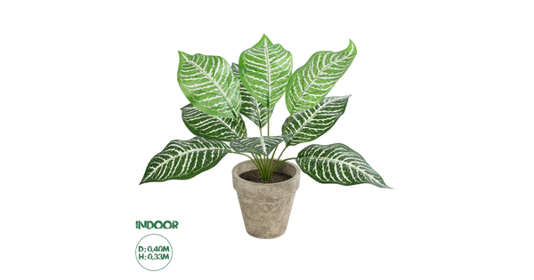 Artificial Garden ZEBRA POTTED PLANT 20898 Διακοσμητικό Φυτό Ζέμπρα Φ40 x Υ33cm