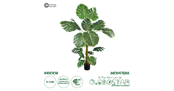 Artificial Garden MONSTERA 20007 Τεχνητό Διακοσμητικό Φυτό Μονστέρα Υ160cm