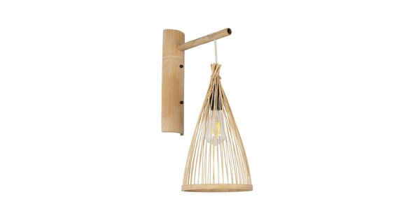ARIDA 01970 Boho Φωτιστικό Τοίχου - Απλίκα με Ντουί 1 x E27 AC 220-240V IP20 - Μπεζ - Μ21 x Π30 x Υ55cm