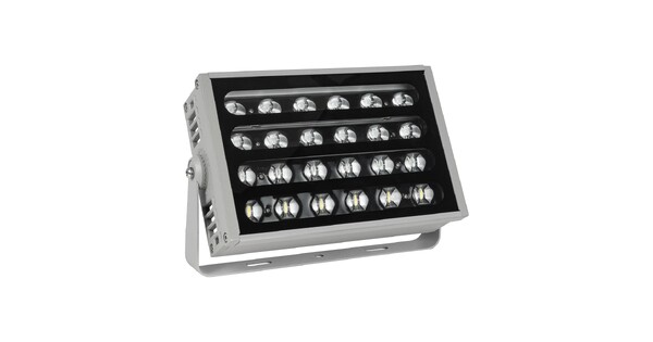 FLOODKENA 999-0274 Προβολέας Σποτ Wall Washer LED 40W 3400lm 120° AC 220-240V Αδιάβροχο IP67 Πολύχρωμο RGBW - Bridgelux SMD Chip - Γκρι Ανθρακί - Μ24.5 x Π6 x Υ16.3cm - 3 Χρόνια Εγγύηση