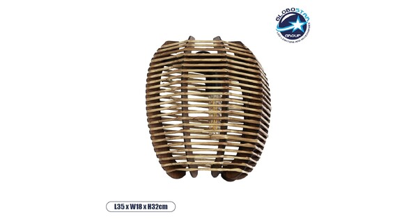 BOND 205-0050 Boho Φωτιστικό Τοίχου - Απλίκα με Ντουί 1 x E27 AC 220-240V IP20 - Μπεζ - M35 x Π18 x Υ32cm