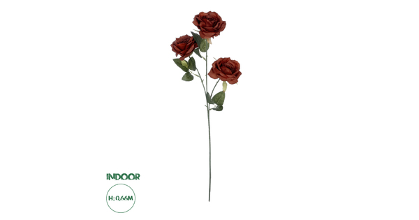 Artificial Garden RED CLIMBING ROSE BRANCH 21196 Τεχνητό Διακοσμητικό Κλαδί Τριαντάφυλλο Κόκκινο Y66cm