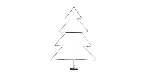 XMAS-TREE-BIG Χριστουγεννιάτικο Διακοσμητικό Φωτιστικό LED 27.3W 1092lm 360° AC 220-240V Αδιάβροχο IP65 Θερμό Λευκό 2700K  - Μαύρο & Διάφανο - Μ134 x Π25 x Υ188cm - 2 Χρόνια Εγγύηση