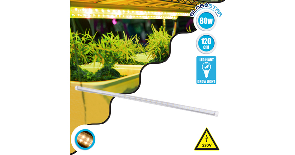 85964 Linear Grow Light Hydro Full Spectrum LED Γραμμικό Φωτιστικό Ανάπτυξης Φυτών Υδροπονικού Θερμοκηπίου 120cm SMD 2835 80W 160° AC230V IP54 Εσωτερικού Χώρου για Κάλυψη Επιφάνειας 1.2m x 1.2m Πλήρους Φάσματος Φωτισμού