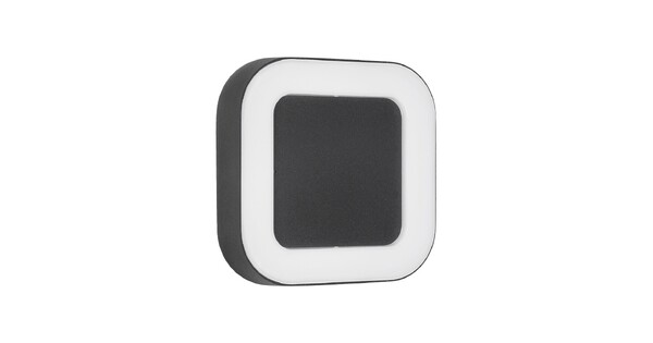 LINEART GLB-103-0039 Φωτιστικό Τοίχου / Απλίκα LED 18W 1620lm 120° AC 220-240V Αδιάβροχο IP65 Θερμό Λευκό 2700K - Sanan SMD Chip - Μαύρο Ματ - Μ20 x Π4.5 x Υ20cm - 3 Χρόνια Εγγύηση