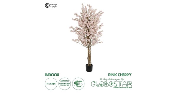 Artificial Garden PINK CHERRY 21098 Τεχνητό Διακοσμητικό Δέντρο Κερασιά Μ80 x Π80 x Υ160cm