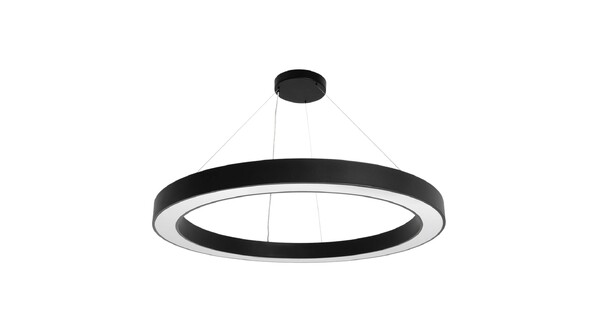 kelvo® RA KLV-101-0369 Κρεμαστό Φωτιστικό Οροφής LED 100W 10000lm 120° AC 220-240V IP20 Ρυθμιζόμενο Λευκό CCT με Χειριστήριο από 2700K έως 6000K Dimmable - Lumileds SMD Chip - Μαύρο Ματ - Μ120 x Π120 x Υ8cm - 3 Χρόνια Εγγύηση