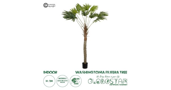 Artificial Garden WASHINGTONIA FILIFERA TREE 21107 Τεχνητό Διακοσμητικό Φοινικόδεντρου Υ200cm