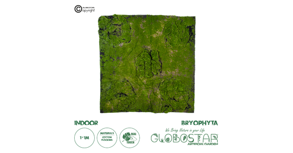 Artificial Garden BRYOPHYTA 20148 Τεχνητό Διακοσμητικό Πάνελ Φυλλωσιάς - Κάθετος Κήπος Βρύα Μ100 x Π100 x Υ4cm