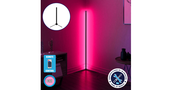 Μοντέρνο Minimal Επιτραπέζιο Μαύρο Φωτιστικό 50cm LED 8 Watt με Ασύρματο Χειριστήριο RF & Dimmer Ροζ  ALIEN Design GLOBO-50-7