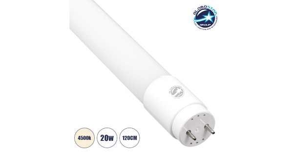 60142 LED Λάμπα Τύπου Φθορίου Γυάλινη T8 G13 120cm 20W 2078 lm 220° AC 220-240V IP20 Φ2.7 x Μ120cm Φυσικό Λευκό 4500K - Πακέτο 25 Τεμάχια