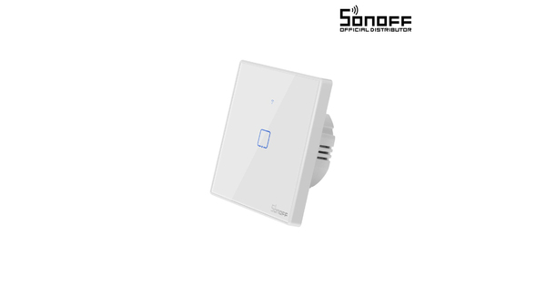 80130  SONOFF T2EU1C-RF - 433MHz Wireless Smart Wall Touch Button Switch AC 100-240V Max 2A (2A/Way) 1 Way - RF Series