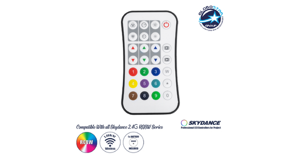 73158 R9 SKYDANCE Ασύρματο Χειριστήριο RF 2.4Ghz 1 Group για όλα τα Πολύχρωμα SKYDANCE Controller DC 3V 1 x CR2032 - IP20  Μ10.7 x Π5.8 x Υ1cm - 5 Χρόνια Εγγύηση