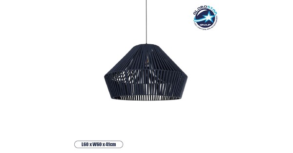 NUI 205-0072 Boho Κρεμαστό Φωτιστικό Οροφής με Ντουί 1 x E27 AC 220-240V IP20 - Μπλε - M60 x Π60 x Υ41cm