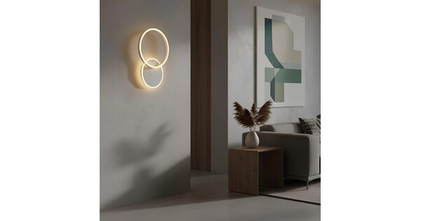 kelvo® VENOM KLV-101-0182-V2 Φωτιστικό Τοίχου / Απλίκα LED 45W 4500lm 360° AC 220-240V IP20 Ρυθμιζόμενο Λευκό CCT με Χειριστήριο από 2700K έως 6000K Dimmable - Lumileds SMD Chip - Λευκό Ματ - Μ60 x Π40 x Υ7.5cm - 3 Χρόνια Εγγύηση
