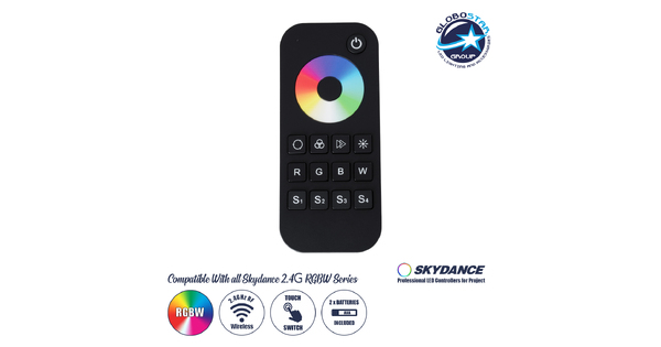 71548 RT4 SKYDANCE Ασύρματο Χειριστήριο Αφής RF 2.4Ghz 1 Group για όλα τα RGB/RGBW SKYDANCE Controller DC 3V 2 x AAA - IP20 Μαύρο Μ12.2 x Π5.3 x Υ1.7cm - 5 Years Warranty