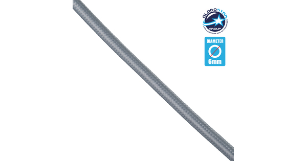 77612 Στρογγυλό Υφασμάτινο Καλώδιο 2 x 0.75mm² Ασημί