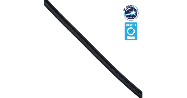 77601 Στρογγυλό Υφασμάτινο Καλώδιο 2 x 0.75mm² Μαύρο