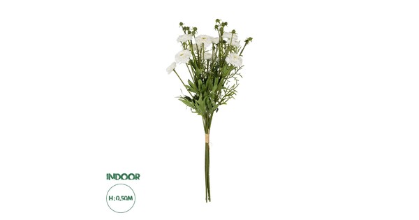 Artificial Garden WHITE CHRYSANTHEMUM BOUQUET 21330 Τεχνητό Διακοσμητικό Μπουκέτο Λευκό Χρυσάνθεμο Y50cm
