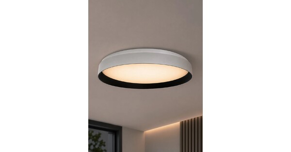 kelvo® VOLA KLV-101-0590-V2 Φωτιστικό Οροφής LED 24W 2400lm 120° AC 220-240V IP20 Ρυθμιζόμενο Λευκό CCT με Διακόπτη στο Driver 2700K/4500K/6000K Triac Dimmable - Lumileds SMD Chip & ENEC/TÜV Driver - Μαύρο Ματ & Λευκό Ματ - Μ38 x Π38 x Υ7cm - 5 Χρόνια Εγγύηση
