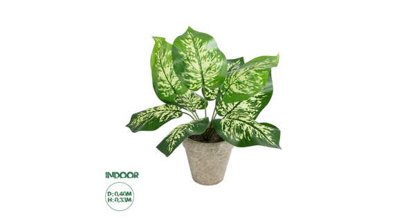 Artificial Garden DIEFFENBACHIA POTTED PLANT 20897 Διακοσμητικό Φυτό Διεφενμπάχια Φ40 x Υ33cm