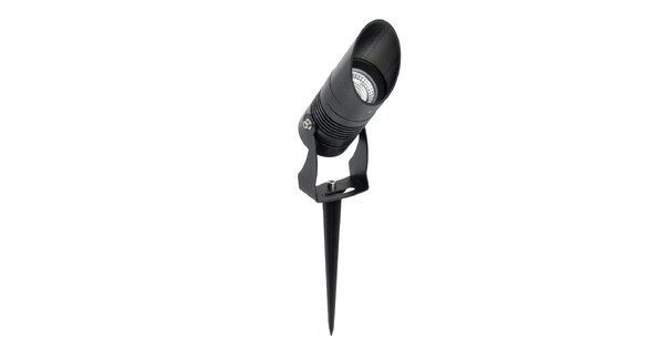 GARDO GLB-103-0025 Φωτιστικό Σποτ για Φυτά - Δέντρα με Βάση Κήπου / Καρφωτό LED 10W 900lm 24° DC 24V Αδιάβροχο IP65 Θερμό Λευκό 2700K - Sanan SMD Chip - Μαύρο Ματ - Μ5 x Π5 x Υ18cm - 3 Χρόνια Εγγύηση
