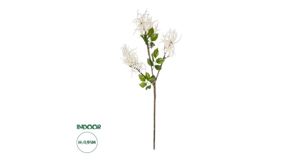 Artificial Garden WHITE AMARANTHUS FRUIT BRANCH 21447 Τεχνητό Διακοσμητικό Κλαδί Λευκός Αμάρανθος Y95cm