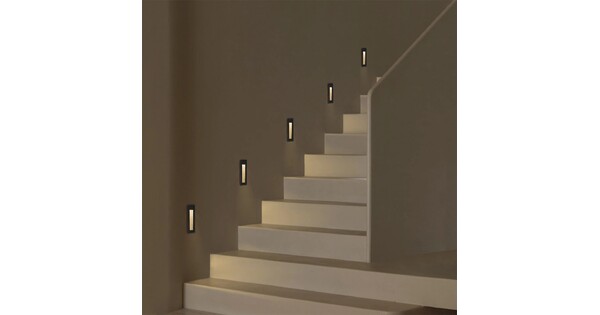 kelvo® STEPART KLV-101-0092 Μοντέρνο Χωνευτό Φωτιστικό Σκαλοπατιού - Διαδρόμου LED 7W 735lm 45° AC 220-240V Αδιάβροχο IP65 Θερμό Λευκό 2700K - Lumileds SMD Chip & TÜV SÜD Driver - Μαύρο Ματ - Μ6.5 x Π6.5 x Υ21cm / Q5.41 x 18.9cm - 5 Χρόνια Εγγύηση