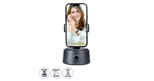 86005 Following Face Auto Tracking Live Steaming Mobile Stand - Βάση Κινητού με Ανιχνευτή Κίνησης & Βάση για Τρίποδο - Μαύρο