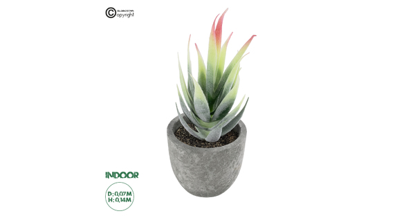 Artificial Garden SUCCULENT ALOE 21009 Διακοσμητικό Φυτό Παχύφυτο Αλόη Υ14cm