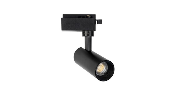 LUGANO 60804 Μονοφασικό Σποτ Ράγας LED 10W 1250lm 36° AC 220-240V IP20 Φυσικό Λευκό 4500K - Bridgelux COB Chip & TÜV SÜD Driver - Eurotrack 1PH - Μαύρο Ματ - Μ8.5 x Π5 x Υ18cm - 5 Χρόνια Εγγύηση