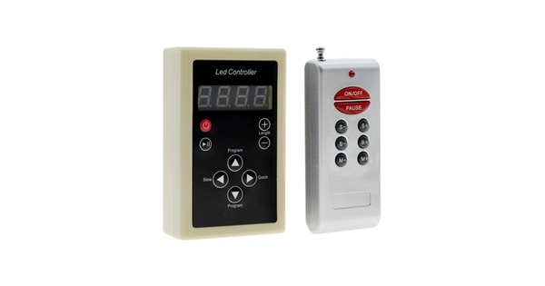 Ασύρματος LED Digital RGB Controller με Χειριστήριο RF για LED Digital RGB Προϊόντα 5v - 12v - 24v 1024 IC - 2048 IC  04036