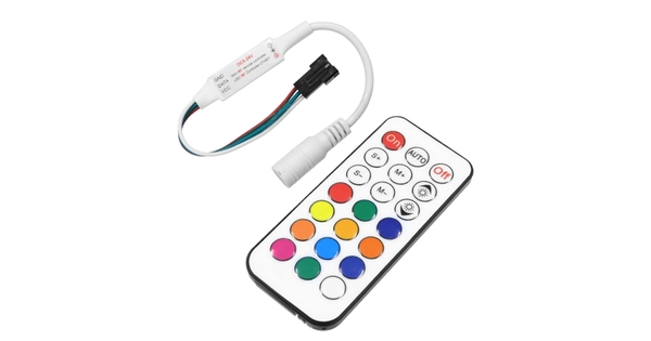 73441 Ασύρματος LED Mini Dream-Color Magic Digital RGBW Controller με Χειριστήριο RF 21 Keys για LED Digital RGBW Προϊόντα 5v - 12v - 24v 2048 IC