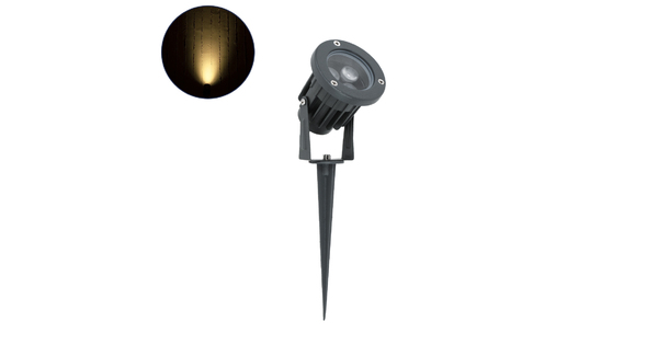 TREELIGHT-TZINA 90351 Σποτ Φωτισμού Ειδικό για Φυτά - Δέντρα με Βάση Κήπου / Καρφωτό LED 3W 270lm 10° DC 24V Αδιάβροχο IP65 L10.5 x W7.5 x H7.5cm Θερμό Λευκό 3000K - Γκρι Ανθρακί - 3 Years Warranty
