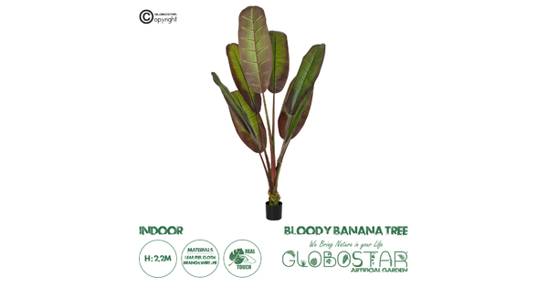 Artificial Garden BLOODY BANANA TREE 20119 Τεχνητό Διακοσμητικό Φυτό Αιματόφυλλη Μπανανιά - Μπανανόδεντρο Υ220cm